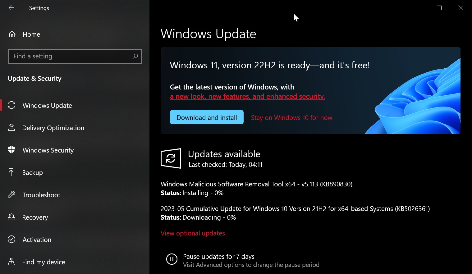 Atualização do Windows KB5026361