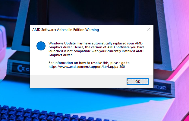 Erro de driver AMD do Windows 11