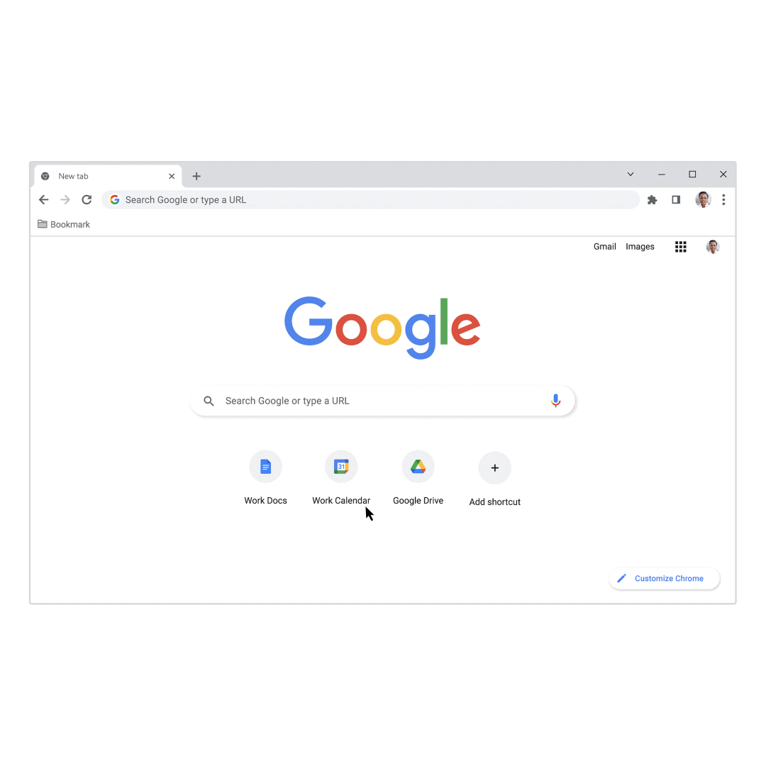 A nova personalização do Chrome