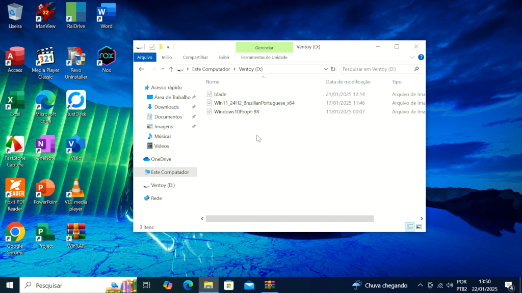 Como Transformar um Pen Drive Boot em um Pen Drive Multiboot com Suporte a Vários Sistemas Operacionais 2 Como Fazer um PENDRIVE multiboot Pra VARIOS SISTEMAS Novo ventoy 1.1.00 3 40 screenshot