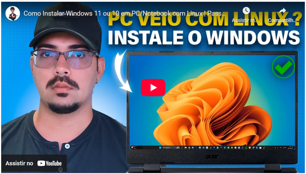 Como Instalar Windows 11 ou 10 em PC/Notebook com Linux | Passo a Passo Completo! 1 image 14