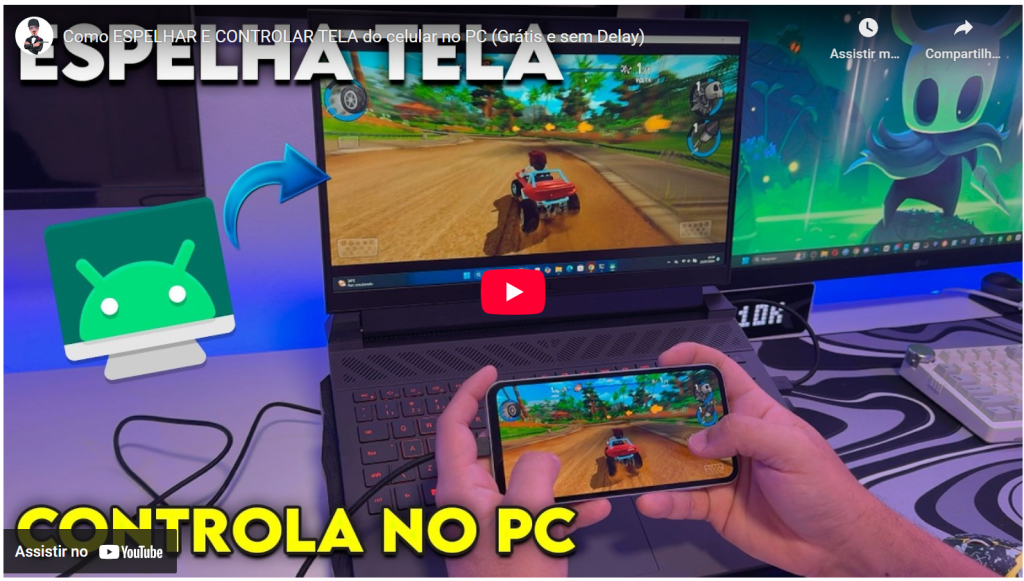Como ESPELHAR E CONTROLAR TELA do celular no PC (Grátis e sem Delay) 1 image 1