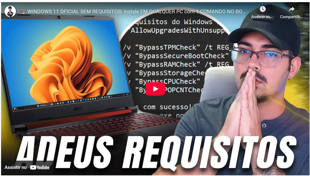 Como Instalar o Windows 11 em PCs Incompatíveis com bypass (Método Oficial e Funcional) 1 image 7